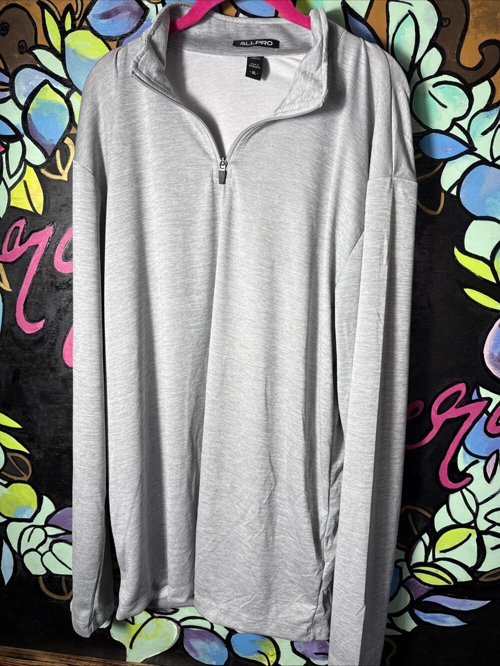 Men's Allpro Quarter Zip, XL, Grey